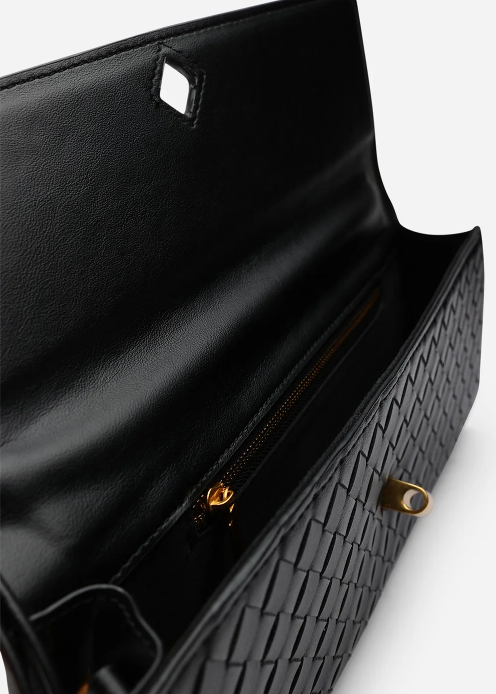Where’s That From Petal Black Woven Clutch Bag - One Size Image 4