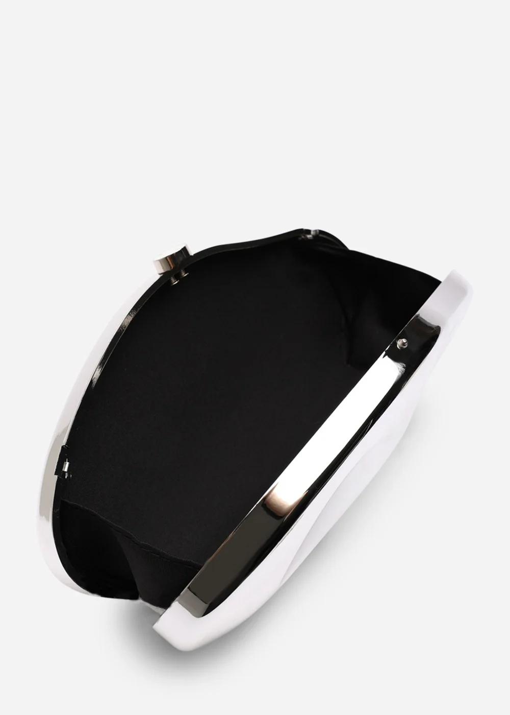 Where's That From Womens Nude Sculpted Evening Clutch Bag in Silver - One Size Image 4