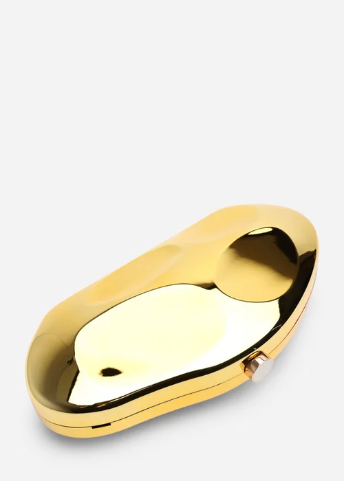 Where's That From Womens Nude Sculpted Evening Clutch Bag in Gold - One Size Image 3