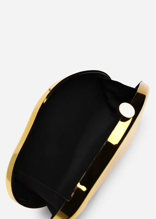Where's That From Womens Nude Sculpted Evening Clutch Bag in Gold - One Size Image 4