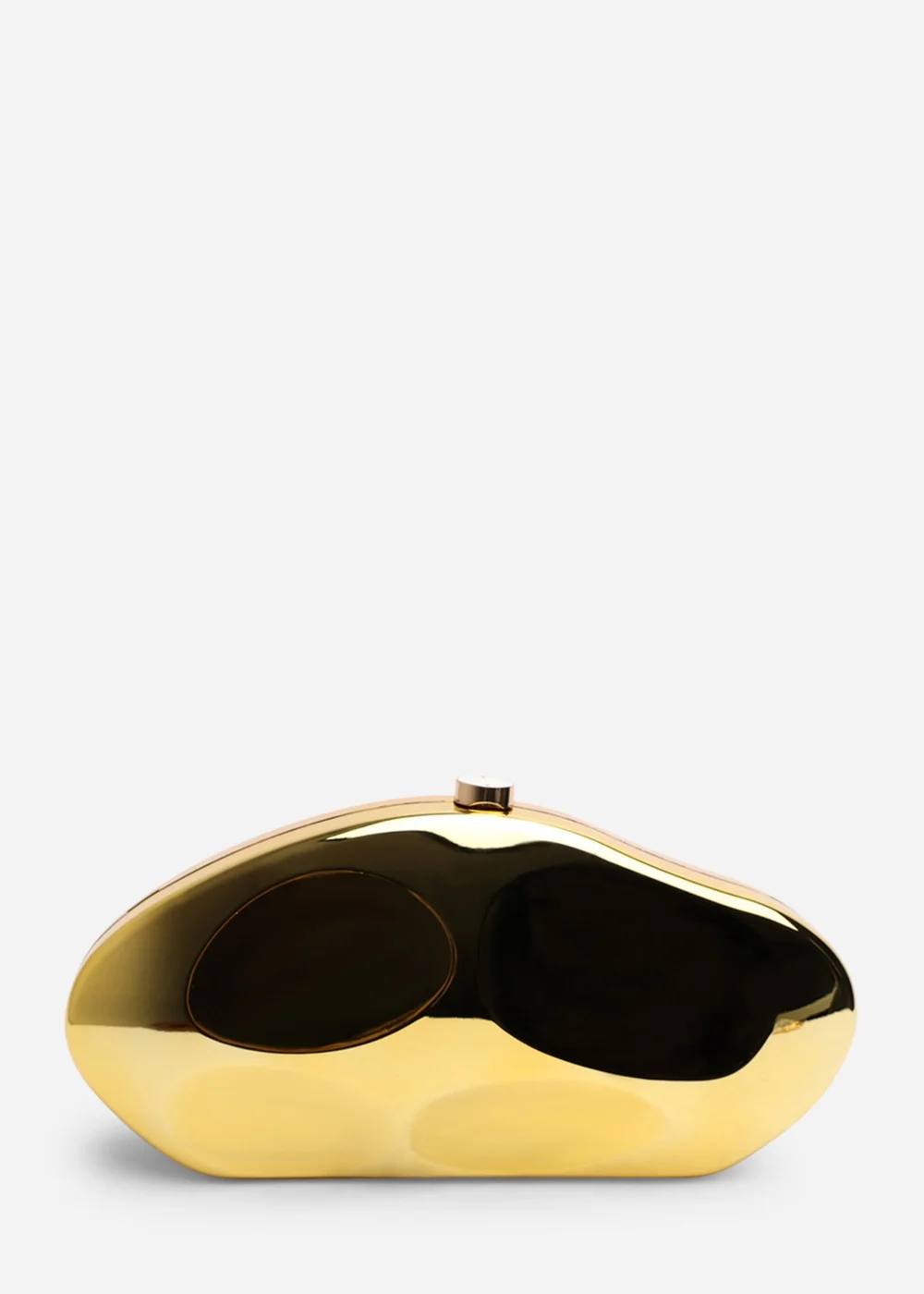 Where's That From Womens Nude Sculpted Evening Clutch Bag in Gold - One Size Image 1