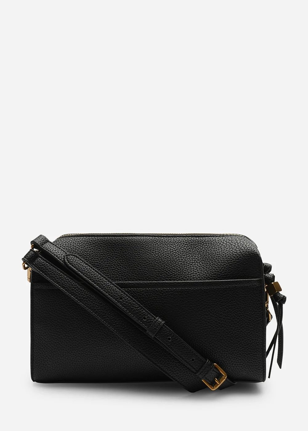 Where's That From Womens Dune Black Faux Leather Structured Mini Shoulder Bag - One Size Image 5
