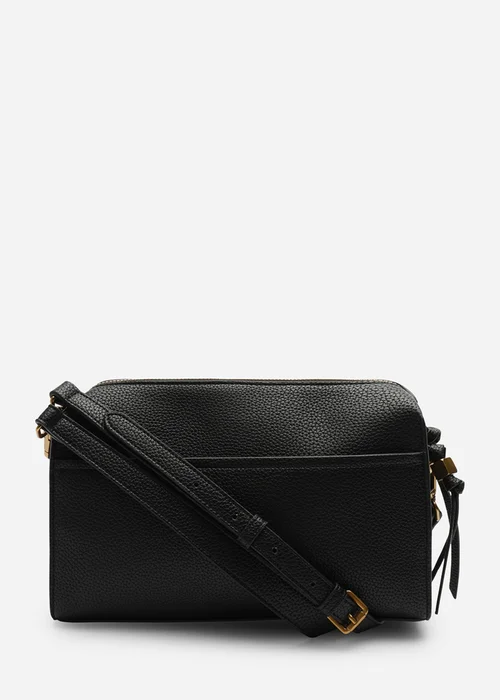 Where's That From Womens Dune Black Faux Leather Structured Mini Shoulder Bag - One Size Image 5