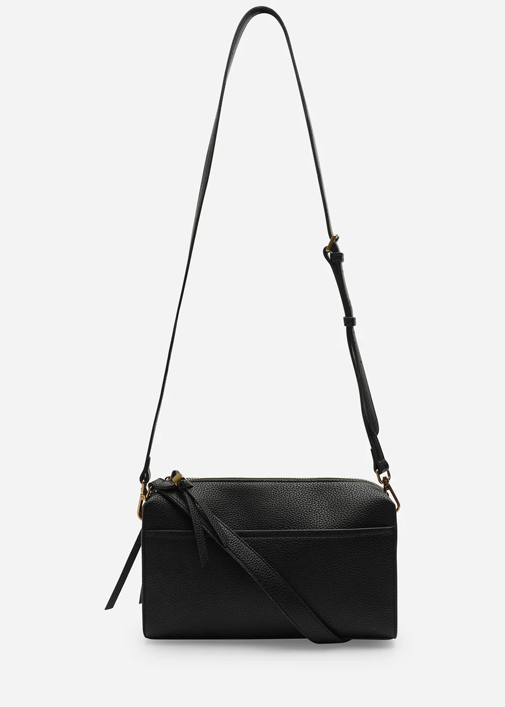 Where's That From Womens Dune Black Faux Leather Structured Mini Shoulder Bag - One Size Image 1