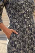 Roman Black Printed V-Neck Midi Dress - 20 Image 4