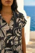 Roman Black Printed Broderie Collared Top - 16 Image 4