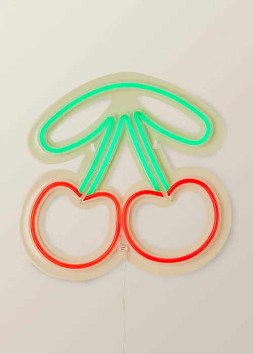ValueLights Neon Red Cherry Wall Light Integrated LED Novelty Light - One Size Image 2