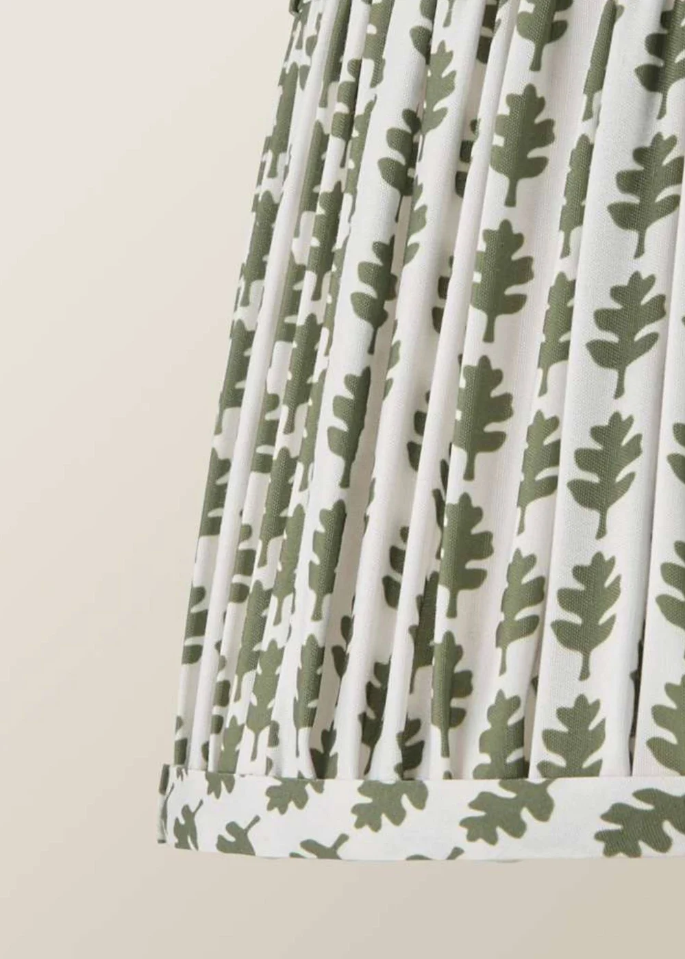 ValueLights Grange Small Easy Fit Green Floral Pleated Lampshade - One Size Image 5