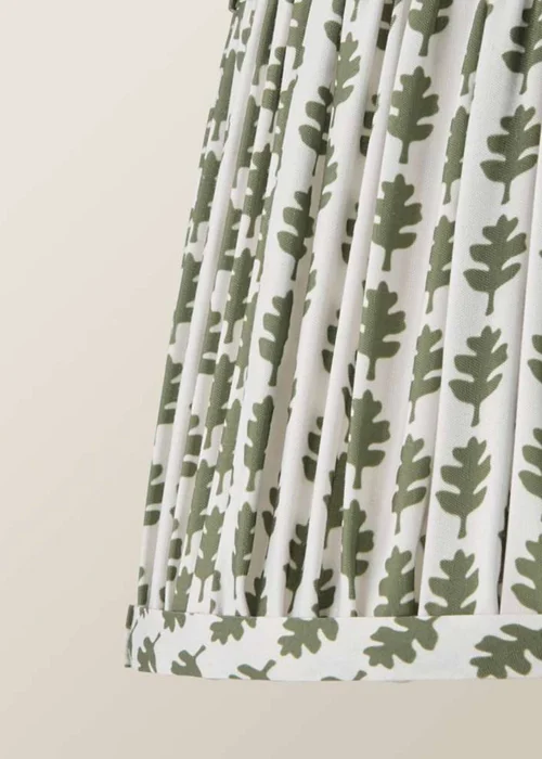 ValueLights Grange Small Easy Fit Green Floral Pleated Lampshade - One Size Image 5