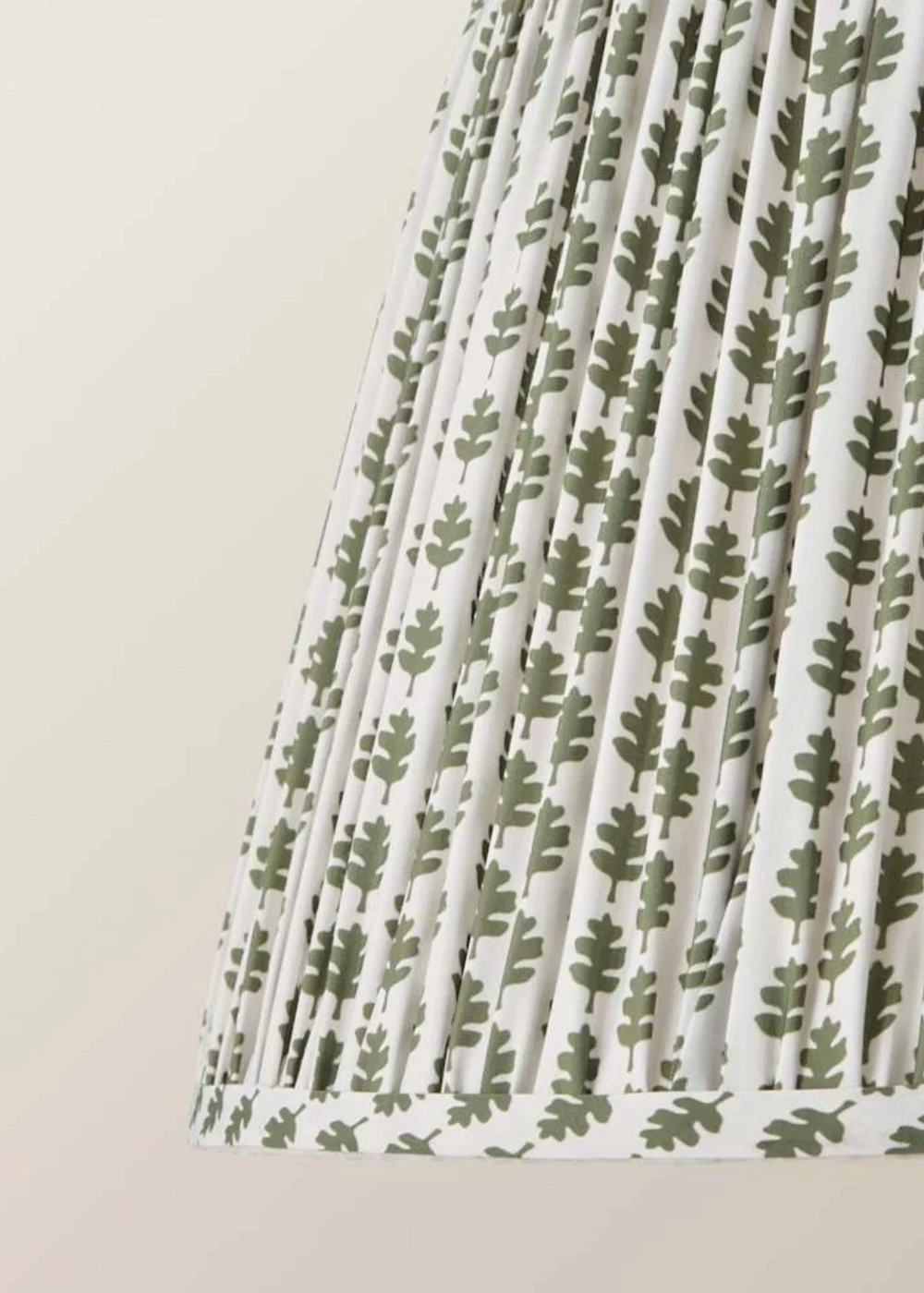 ValueLights Grange Large Easy Fit Green Floral Pleated Lampshade - One Size Image 5