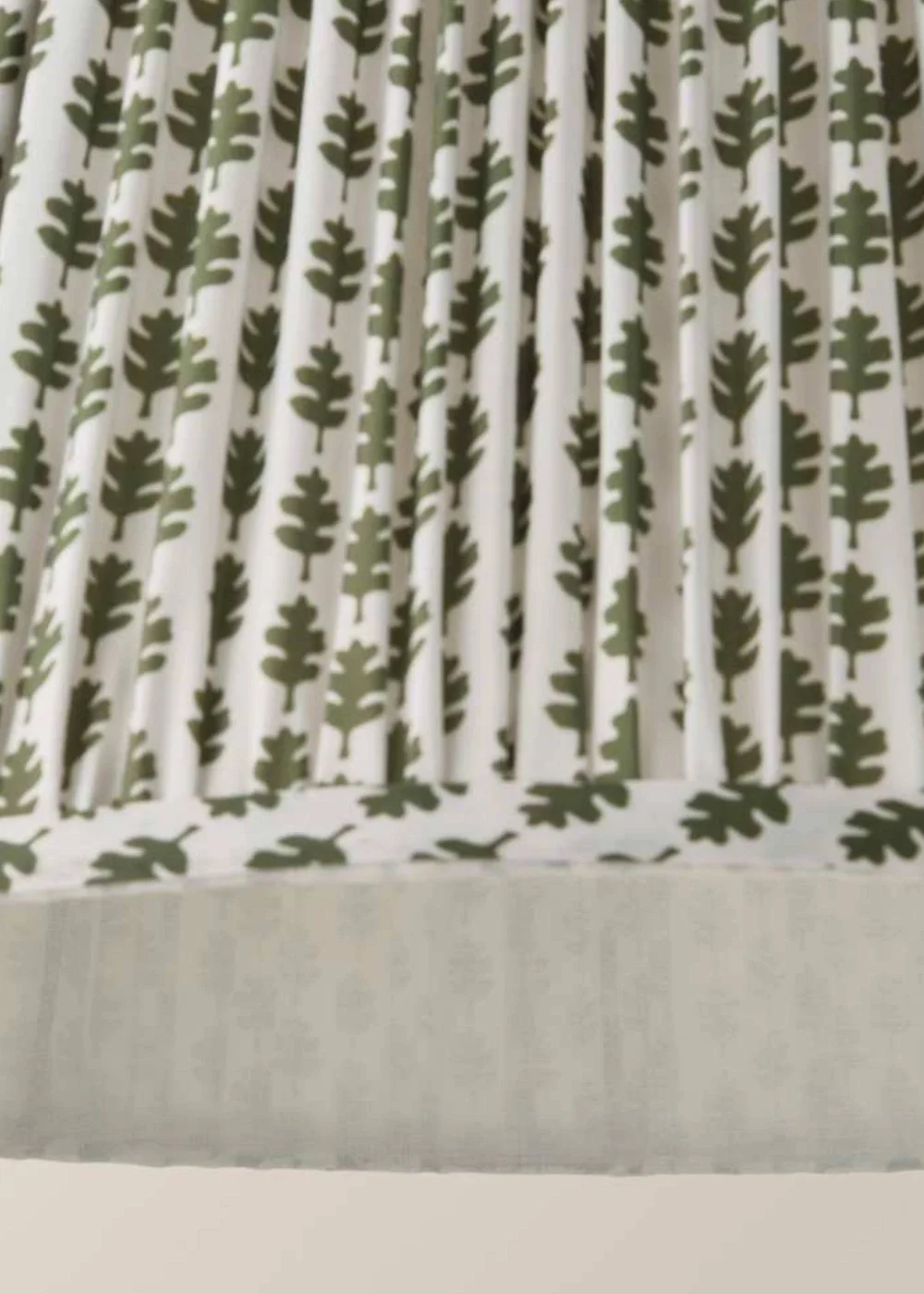 ValueLights Grange Large Easy Fit Green Floral Pleated Lampshade - One Size Image 6