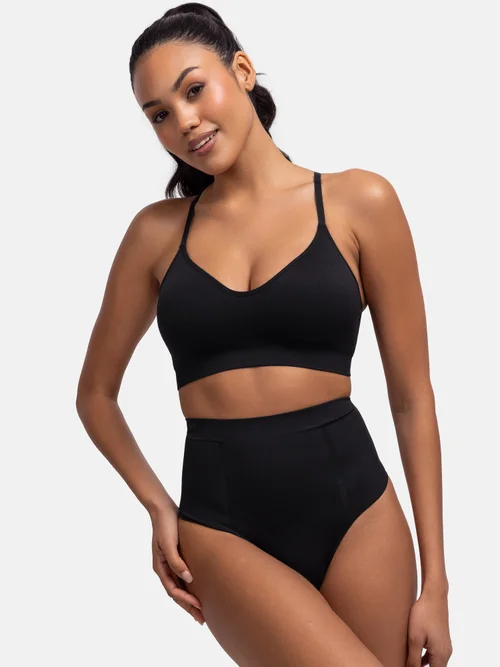 Dorina Mid Waist Thong Black - 3XL Image 3