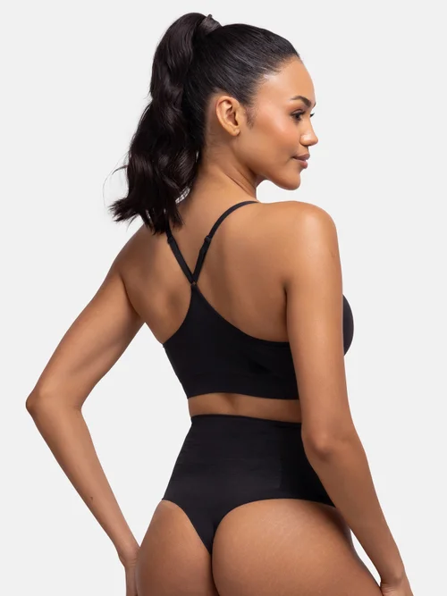 Dorina Mid Waist Thong Black - 3XL Image 2