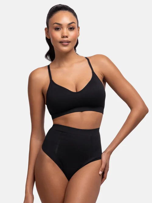 Dorina Mid Waist Thong Black - 3XL Image 1