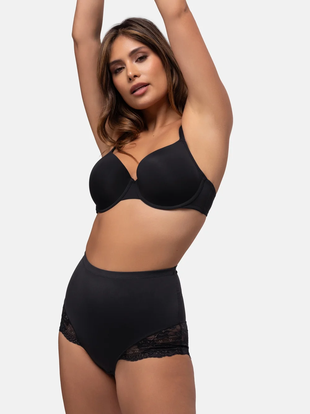 Dorina Black Brigitte Mid Waist Brief - XL Image 3