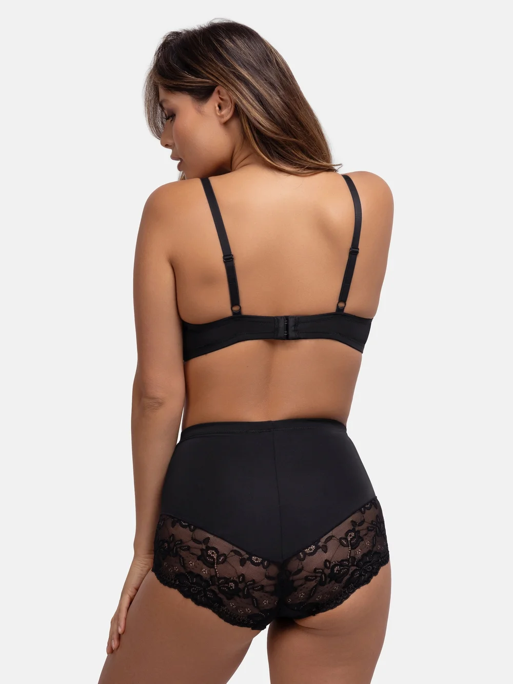 Dorina Black Brigitte Mid Waist Brief - XL Image 2