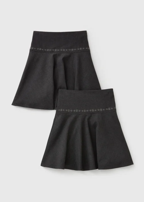 2 Pack Girls Flip School Skirts (4-13yrs) - 4 Yrs Image 1