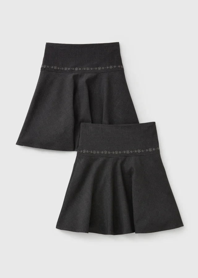 2 Pack Girls Flip School Skirts (4-13yrs)
