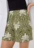 Green Palm Print Viscose Shorts - Size 8 Image 3
