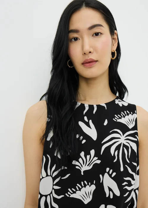 Black Sun Print Vest Co Ord Top - 22 Image 3