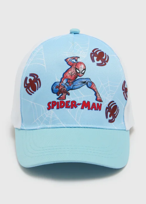 Marvel Spider-Man Kids Blue Cap (3-6yrs) - 7-10 Yrs Image 1