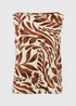Chocolate Brown Leaf Textured Co Ord Vest Top - 8 Image 4