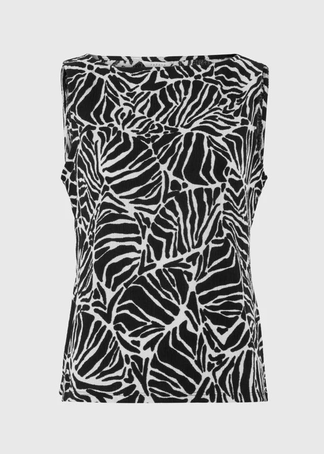 Black Textured Co Ord Vest Top