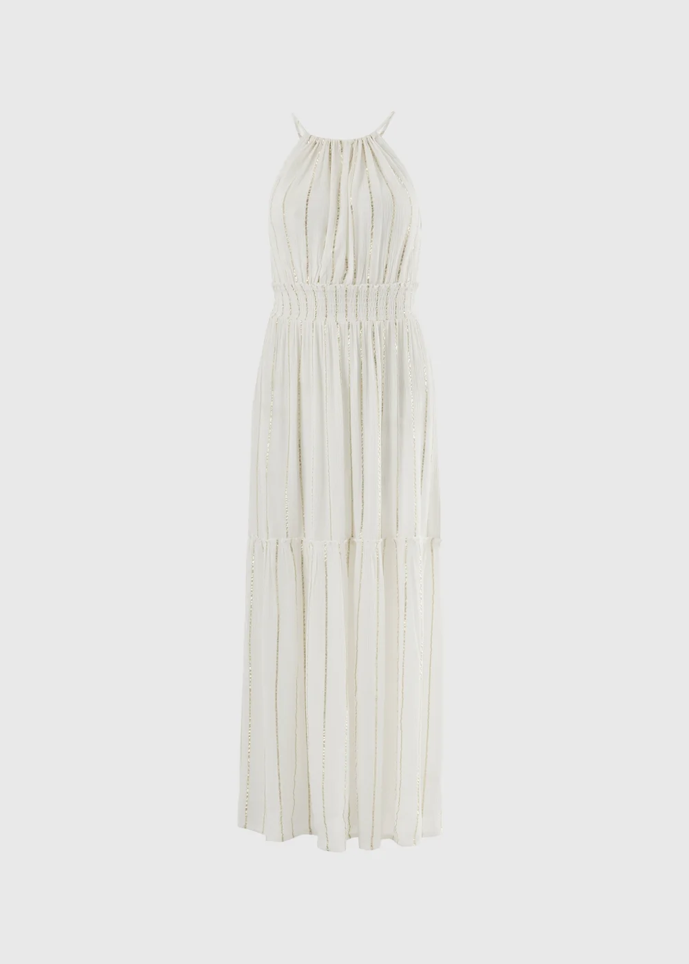 Cream Sequin Sparkle Maxi Beach Dress - XS Image 1