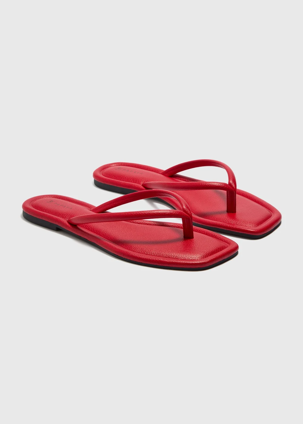 Red Toe Post Sandals - 3 Image 1