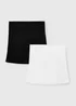 2 Pack Black & White Boob Tube Bandeau Tops - 8 Image 1