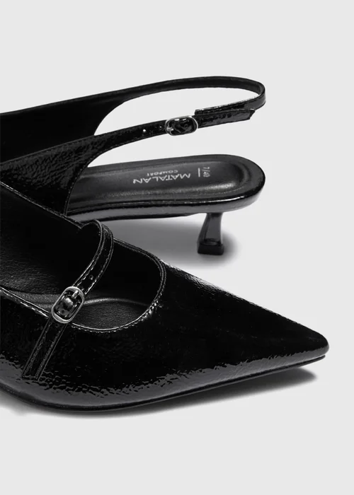 Black Buckle Low Slingback Heels - 3 Image 4