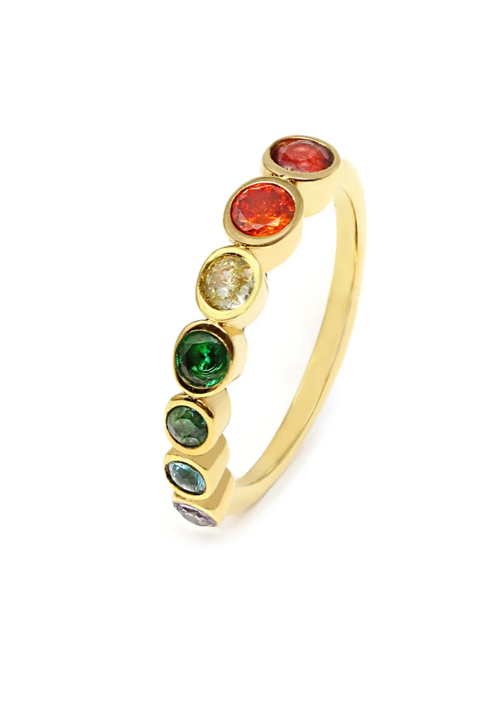 Say It With Yellow Gold Rainbow Ring - N Image 1