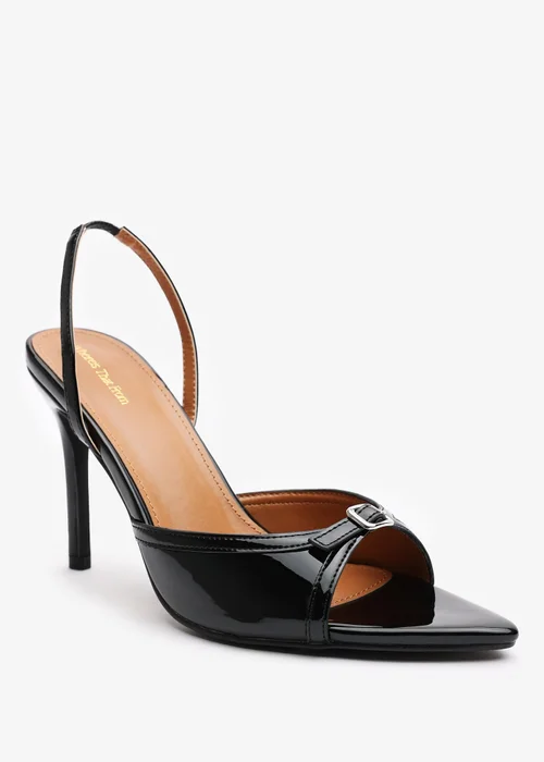 Where's That From Odette Black Patent Slingback Heels - 4 Image 3