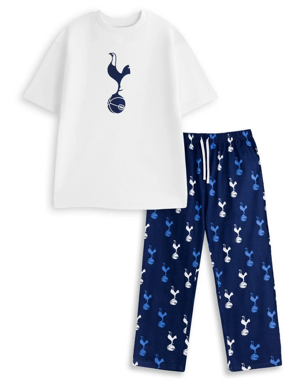 Vanilla Underground Tottenham Hotspur Logo White Short Sleeve Long Leg Pyjama Set - XXL Image 1