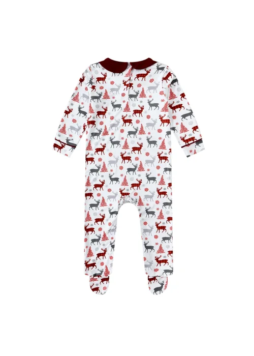 My Christmas Pyjamas White Christmas Kisses Baby's One-Piece Matching Pyjama Sleepsuit (0m-18m) - 6-9 months Image 2