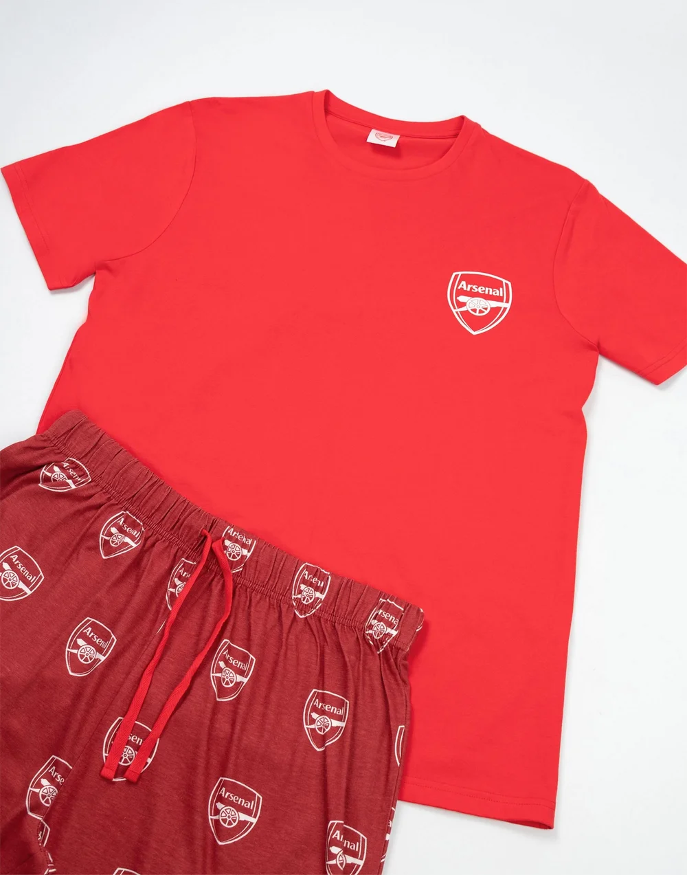 Vanilla Underground Arsenal Logo Red Short Sleeve Long Leg Pyjama Set - Small Image 5