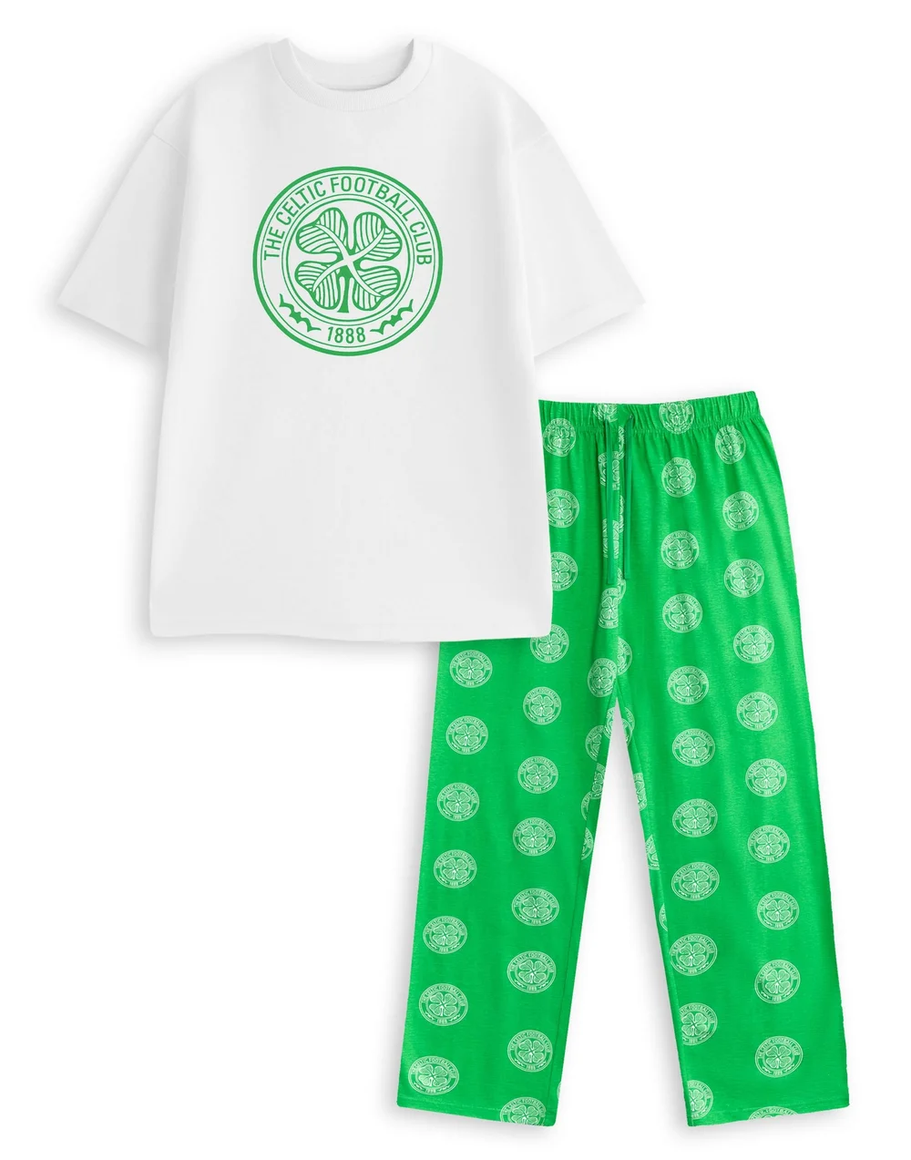 Vanilla Underground Celtic Logo Green Short Sleeve Long Leg Pyjama Set - Extra Large Image 1