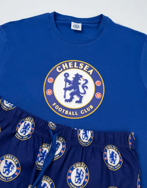 Vanilla Underground Chelsea Logo Blue Short Sleeve Long Leg Pyjama Set - Medium Image 4