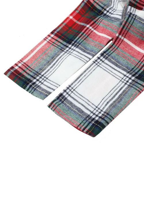 My Christmas Pyjamas White Tidings & Tartan Baby's One-Piece Matching Pyjamas (Newborn-18m) - 6-9 months Image 4