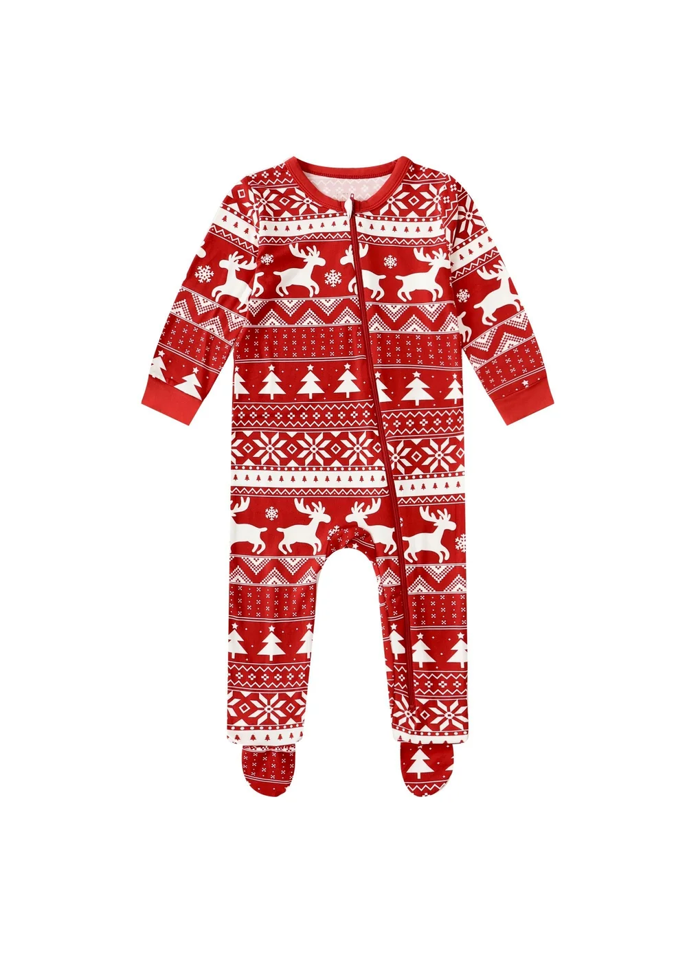 My Christmas Pyjamas Red Nativity Baby's One-Piece Matching Pyjama Sleepsuit (0m-18m) - 6-9 months Image 2