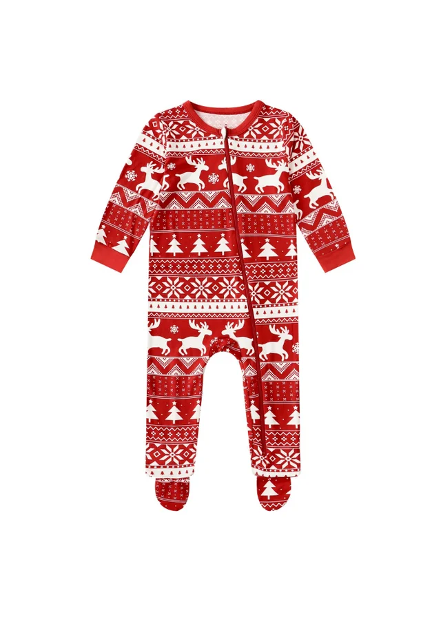 My Christmas Pyjamas Red Nativity Baby's One-Piece Matching Pyjama Sleepsuit (0m-18m)