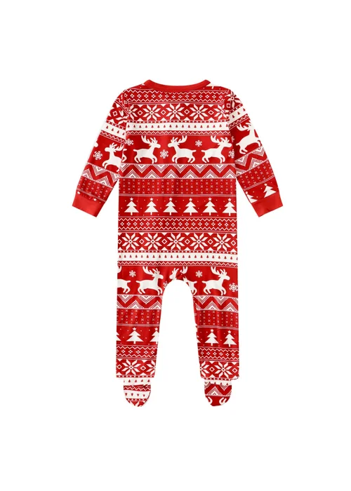 My Christmas Pyjamas Red Nativity Baby's One-Piece Matching Pyjama Sleepsuit (0m-18m) - 6-9 months Image 3