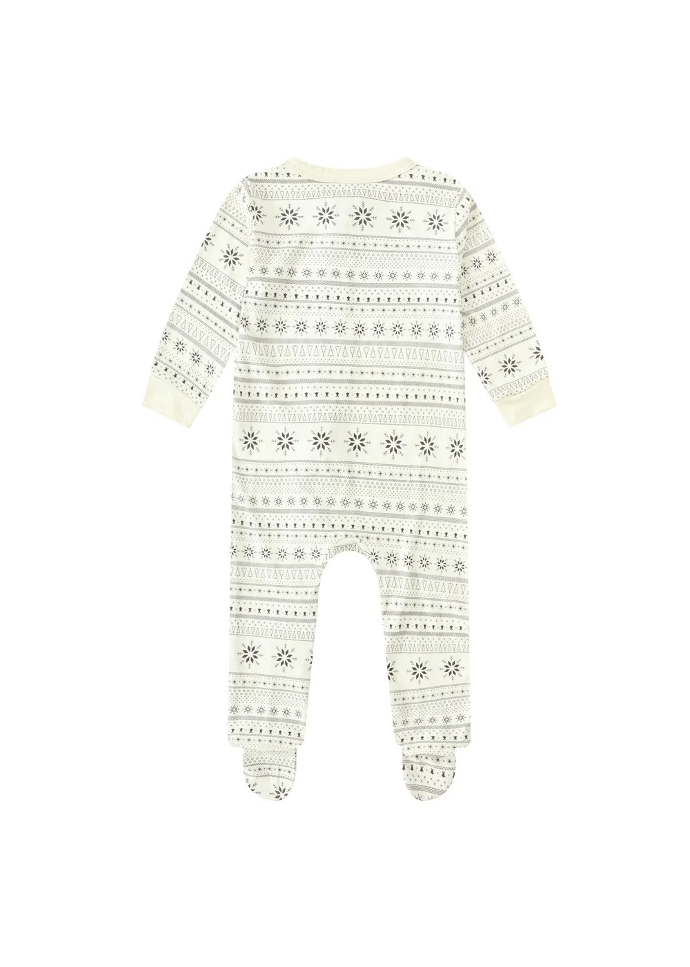 My Christmas Pyjamas Cream Snow White Baby's One-Piece Matching Pyjama Sleepsuit (Newborn-18m) - 3-6 months Image 3