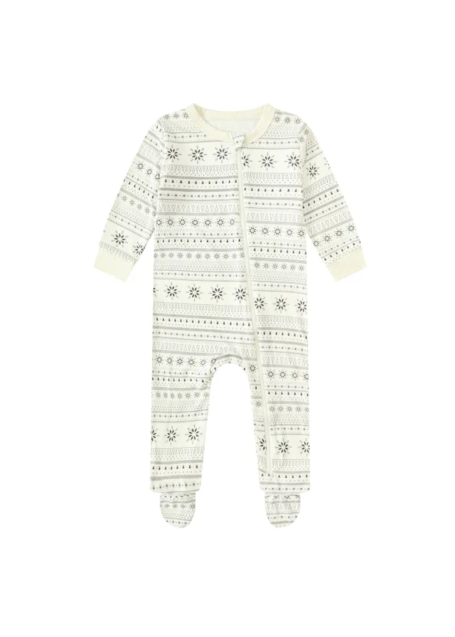 My Christmas Pyjamas Cream Snow White Baby's One-Piece Matching Pyjama Sleepsuit (Newborn-18m)