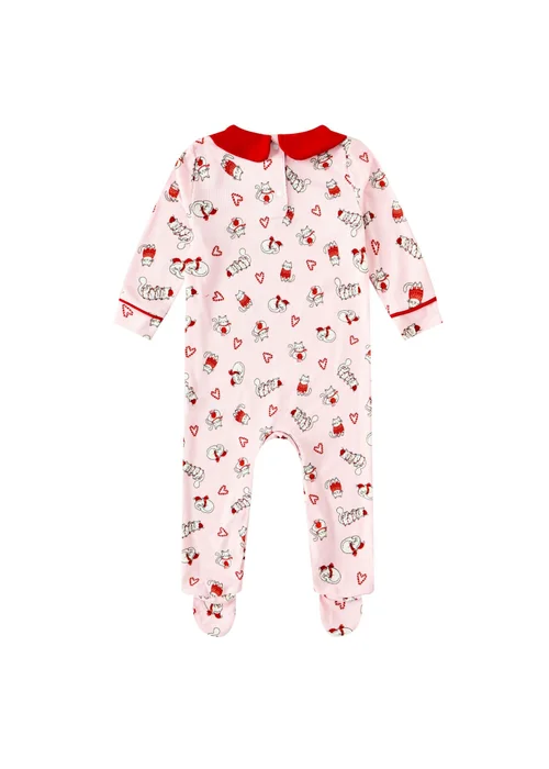 My Christmas Pyjamas Pink Feline Festive Baby's One-Piece Matching Pyjama Sleepsuit (Newborn-12m) - 3-6 months Image 3