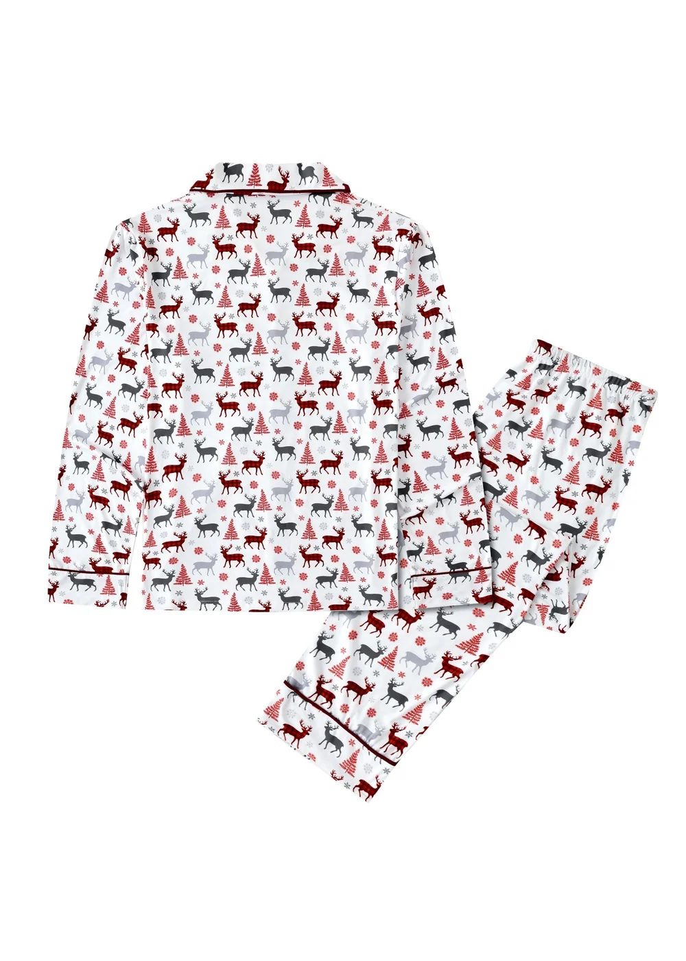 My Christmas Pyjamas White Christmas Kisses Two-Piece Long Matching Pyjama Set - XL Image 2