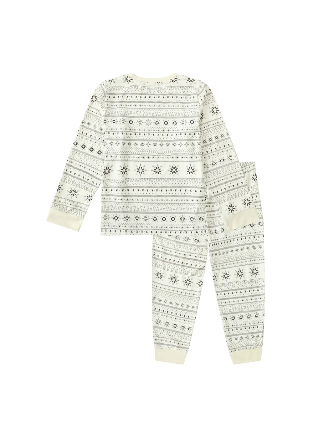 My Christmas Pyjamas Cream Snow White Children's Two-Piece Long Matching Pyjama Set (18m-14yrs) - Age 11-12 Years Image 3
