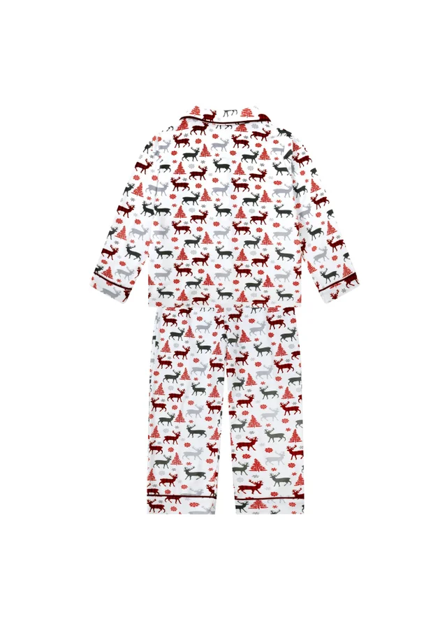 My Christmas Pyjamas White Christmas Kisses Children's Two-Piece Long Matching Pyjama Set (18m-14yrs)
