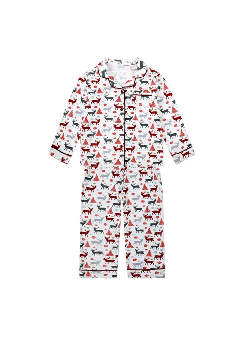 My Christmas Pyjamas White Christmas Kisses Children's Two-Piece Long Matching Pyjama Set (18m-14yrs) - 5-6 Yrs Image 1