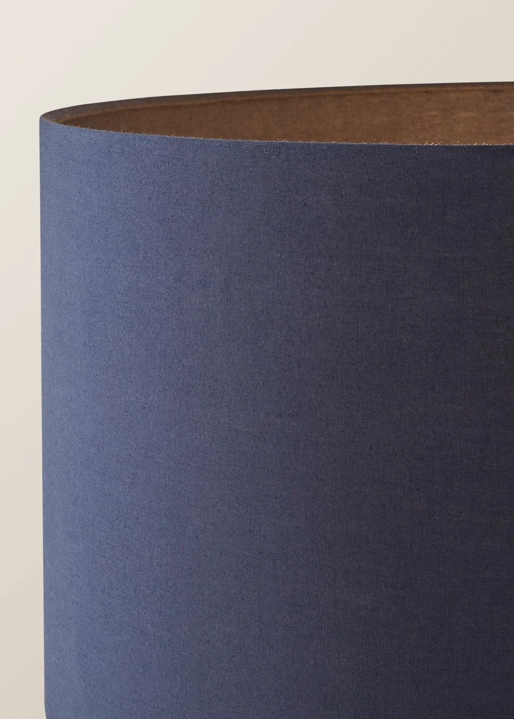 ValueLights Hiru Cream 3 Tier Shelf Floor Lamp with Navy Drum Shade - One Size Image 4